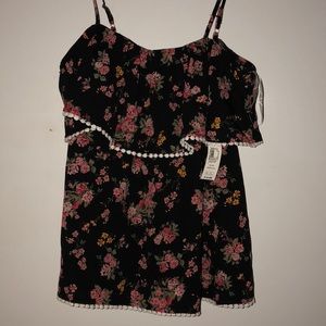 a floral off the shoulder blouse!